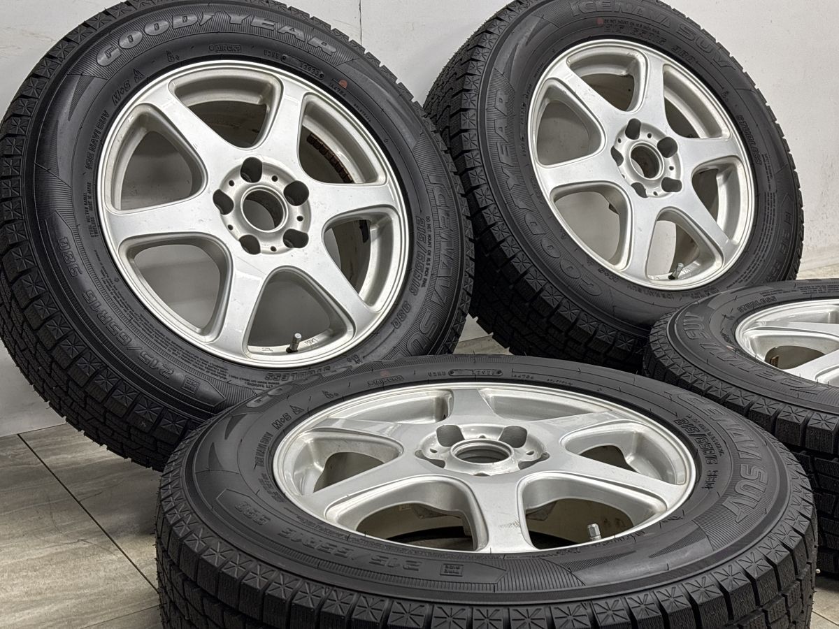 超バリ溝】FEID 16in 6.5J +38 PCD114.3 2023年製 グッドイヤー アイス 