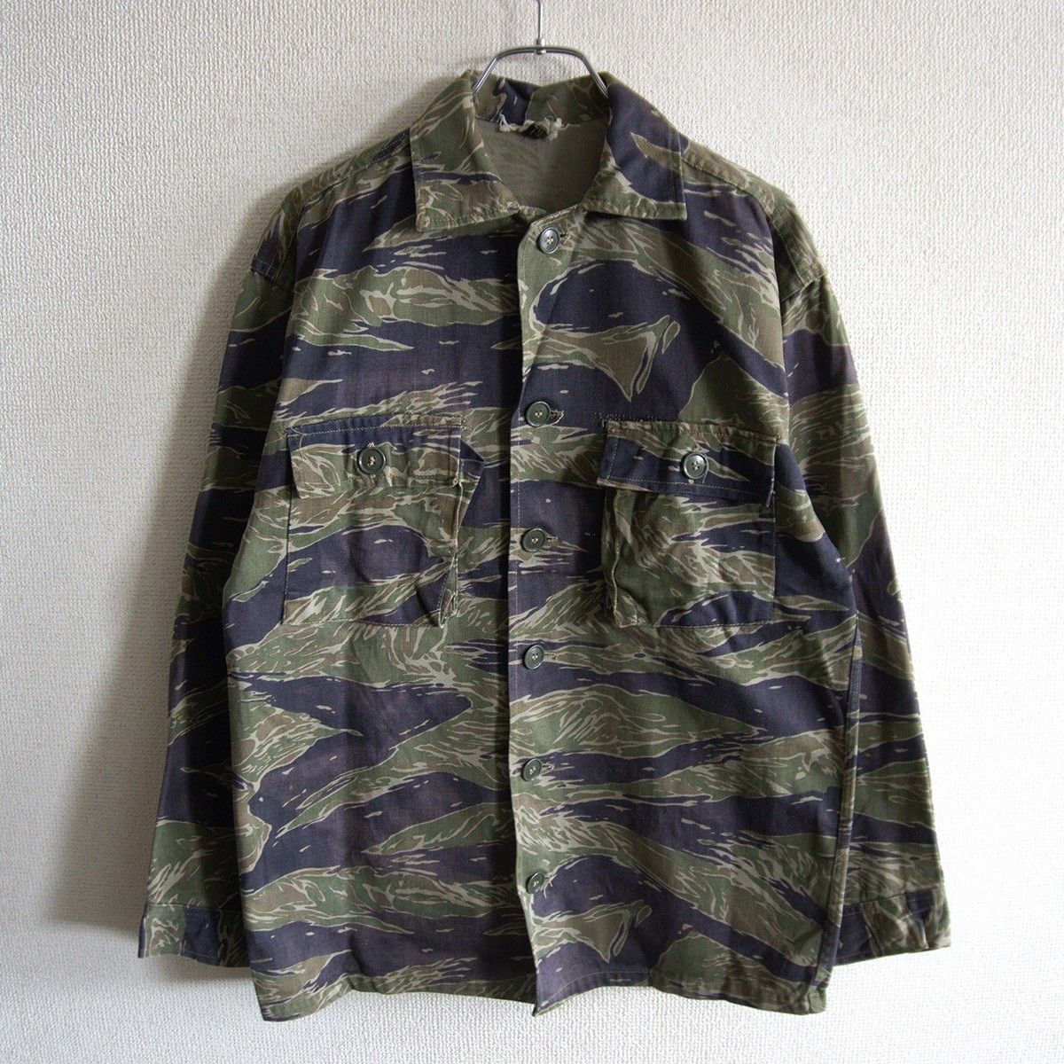 【60S】米軍【NAM戦 TDS タイガーストライプ シャツ ジャケット】 ベトナム戦争 60年代 ヴィンテージ アメリカ軍 26060469