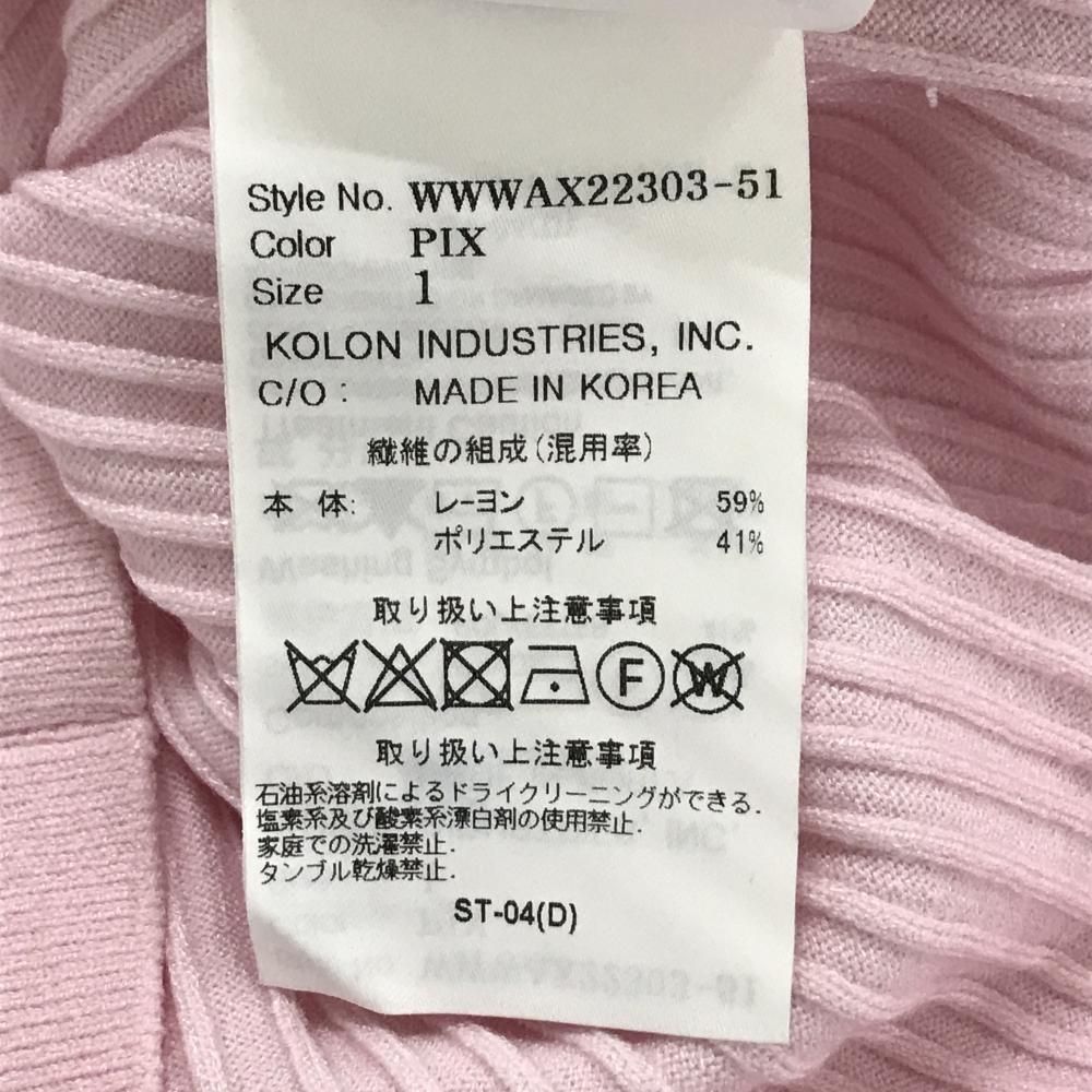 ワック×ハローキティ 襟付き半袖スキッパーシャツ ピンク×白