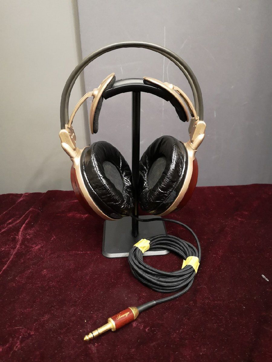 ◇大感謝祭!!◆テクニカ audio-technica ATH-W1000 アサダ桜 ウッドハウジング 密閉型ヘッドホン 53mmドライバー 動作確認済◆m0h10856