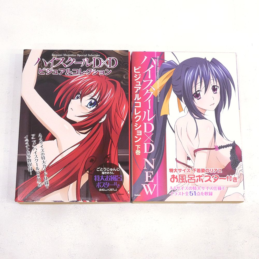 【小牧店】開封品 「ハイスクールD×D NEW ビジュアルコレクション」「ハイスクールD×D NEW ビジュアルコレクション 下巻」 2冊セット 【I209-5730】