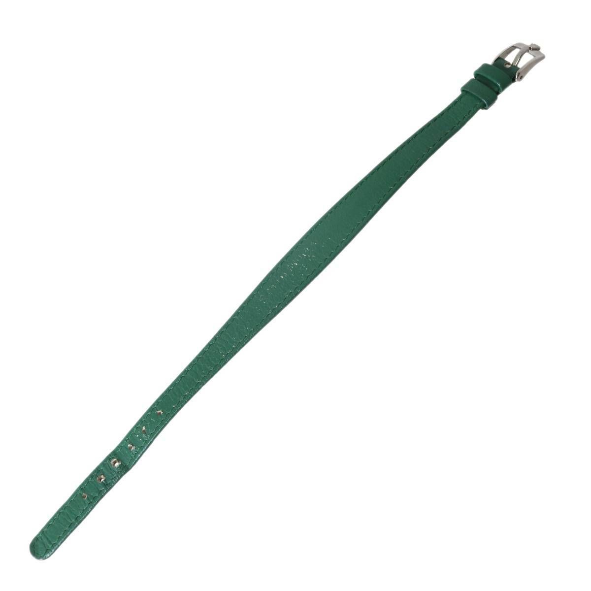 ROLEX ロレックス GENEVA No.431 CHAMELEON カメレオン 純正ベルトレザーベルト 純正尾錠 グリーン×尾錠シルバー 全長19.5cm NT Bランク