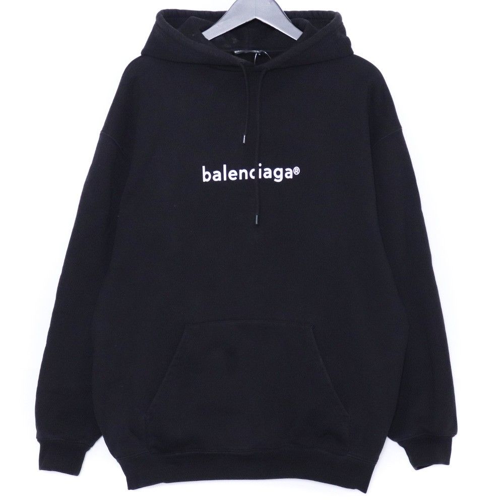 BALENCIAGA コピーライトロゴ スウェットパーカー Mサイズ ブラック