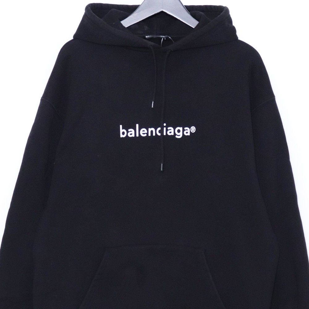 BALENCIAGA コピーライトロゴ スウェットパーカー Mサイズ ブラック