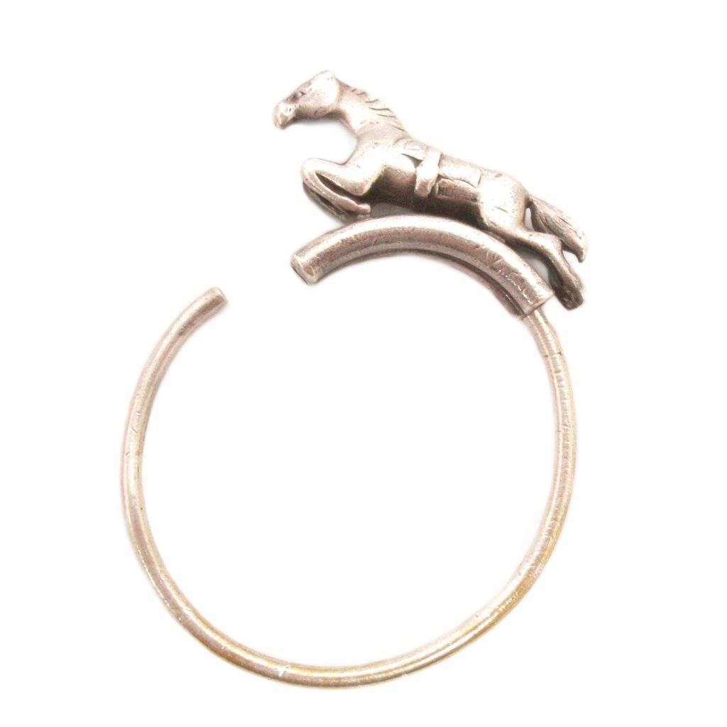 エルメス HERMES ヴィンテージ キーリング ホース 馬 シルバーカラー 小物 ☆AA★