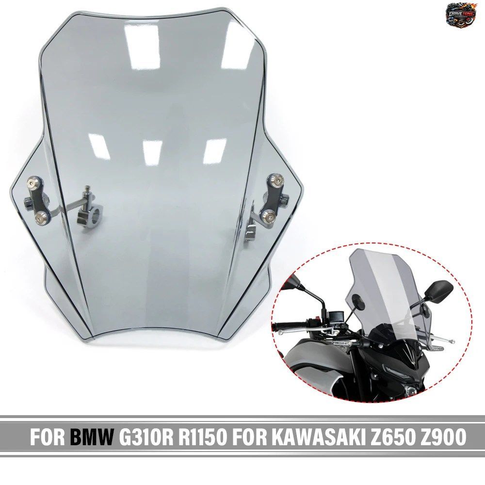 カワサキ Z650 Z900 Z1000 Z800 Z750 Z250 Z300 Z400 および BMW G310R R1150 F800R 用オートバイ用ウインドスクリーン/ウインドシールド（