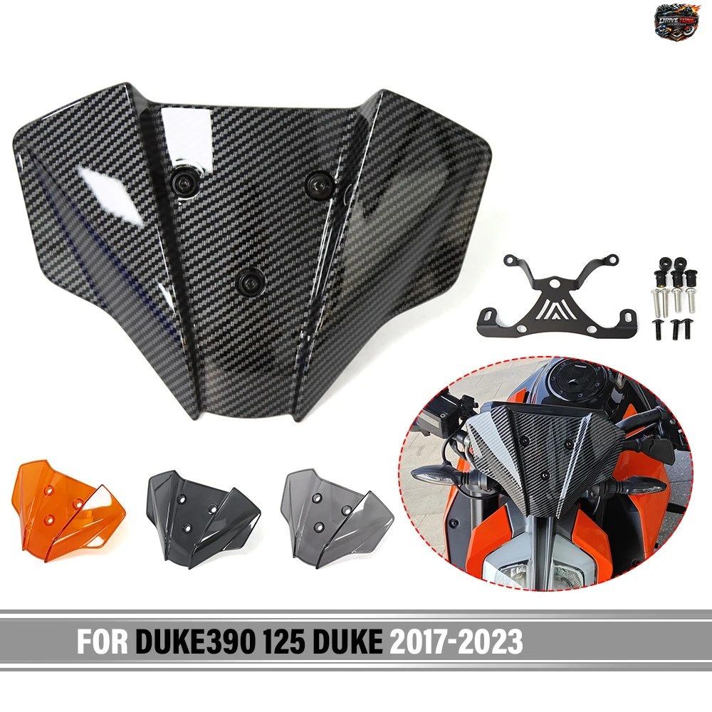 125 DUKE 390 DUKE 2017-2023用 125 DUKE 390 DUKE オートバイ用ウインドシールド フライスクリーン フロントウインドディフレクター シー