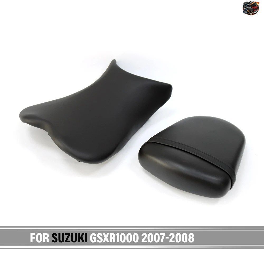 スズキ GSXR1000 GSXR 1000 K7 2007-2008 用オートバイ前部ライダー運転席サドルクッション、後部パッセンジャークッションピリオンシート