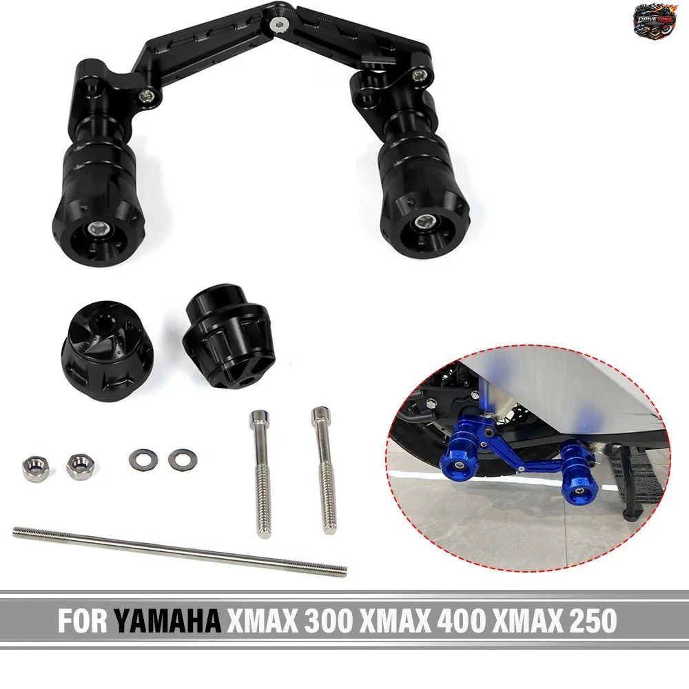 ヤマハ XMAX250 XMAX400 用オートバイ前輪・後輪転倒防止ボール、排気管転倒防止アクセサリー