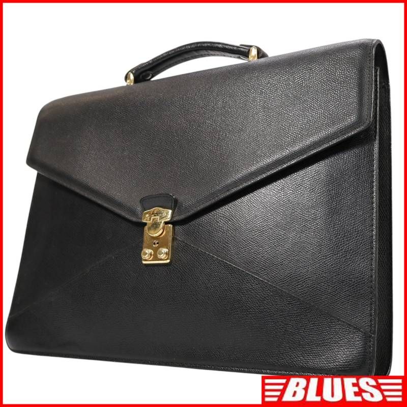 LANCEL ランセル ビジネスバッグ フランス製 書類鞄 ゴールド金具 鍵付き 本革 ブリーフケース レザー メンズ レディース ブリーフケース一覧←SEULB屋着古← SJ238