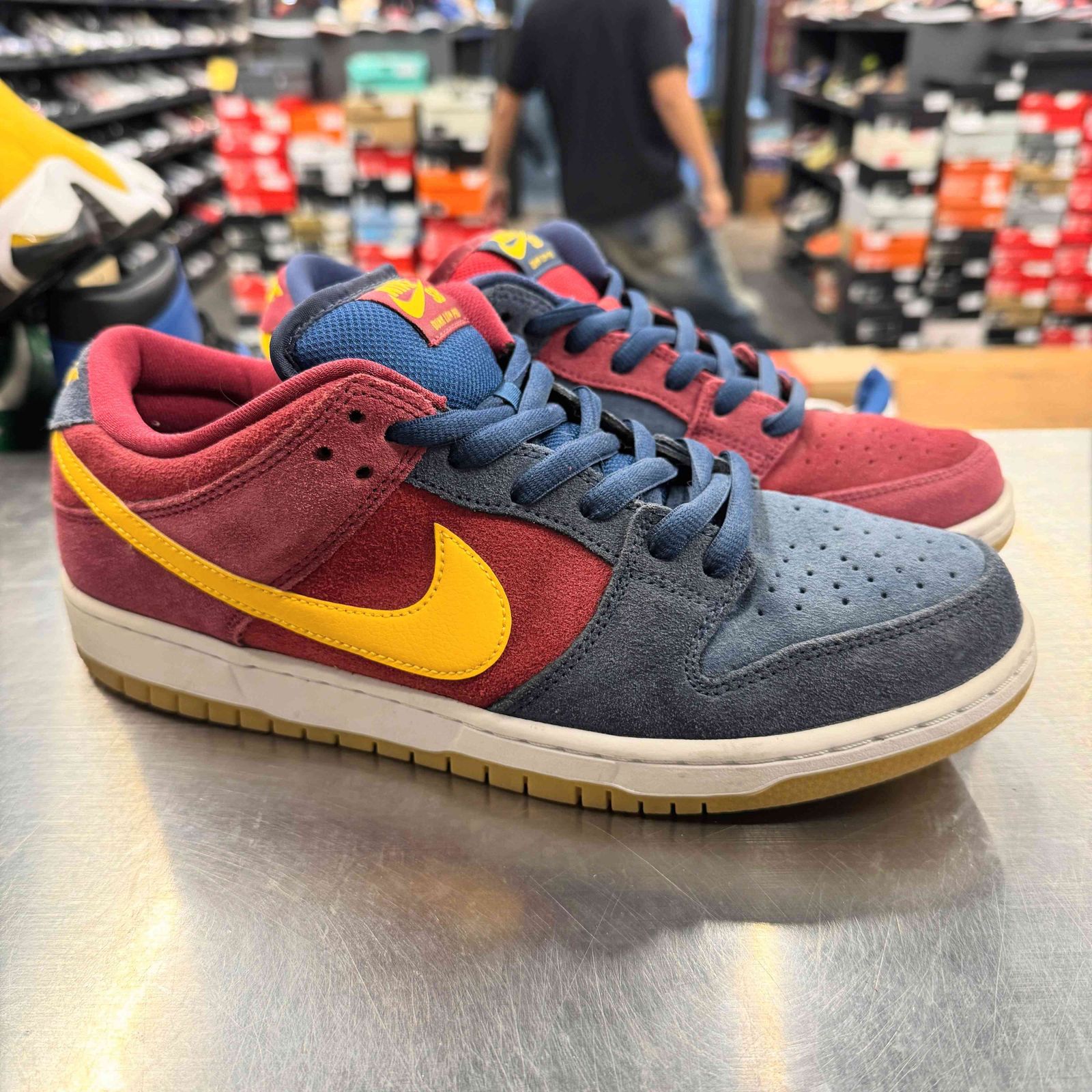 US10】 NIKE SB SB DUNK LOW PRO PRM Barcelona DJ0606-400 【中古 