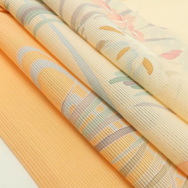 aaayan 美品 縦絽 カラー 夏着物 正絹 仕付糸付 訪問着 6391 新品・夏訪問着】絽 お仕立て上がり品 菖蒲 夏着物 正絹 仕付け糸付