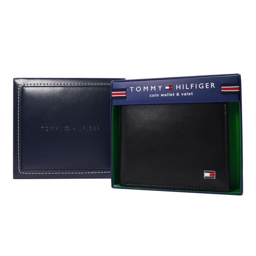 TOMMY HILFIGER トミーヒルフィガー 牛革 二つ折り財布 OXFORD 誕生日 プレゼント 御祝 父の日