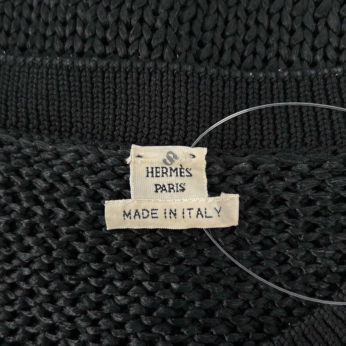 HERMES(エルメス) 長袖セーター サイズ38 M レディース - 黒 クルー 