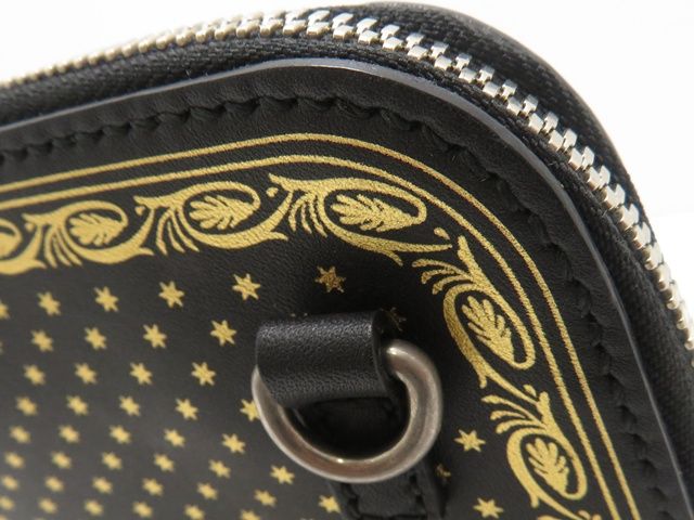 GUCCI グッチ バッグ ロゴプリント ミニショルダーバッグ ブラック