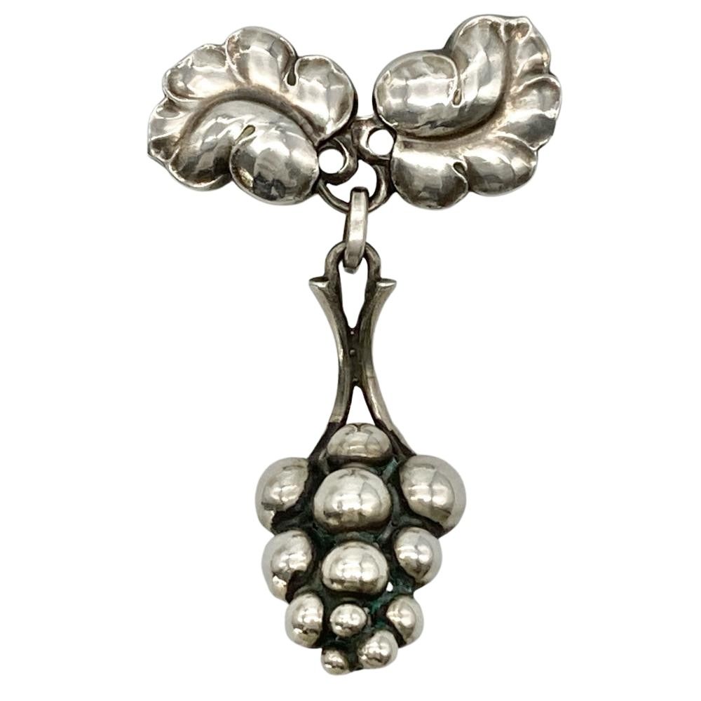 ジョージジェンセン Georg Jensen ムーンライト グレープ ブローチ 217A SV925 9.0g シルバー レディース【中古】