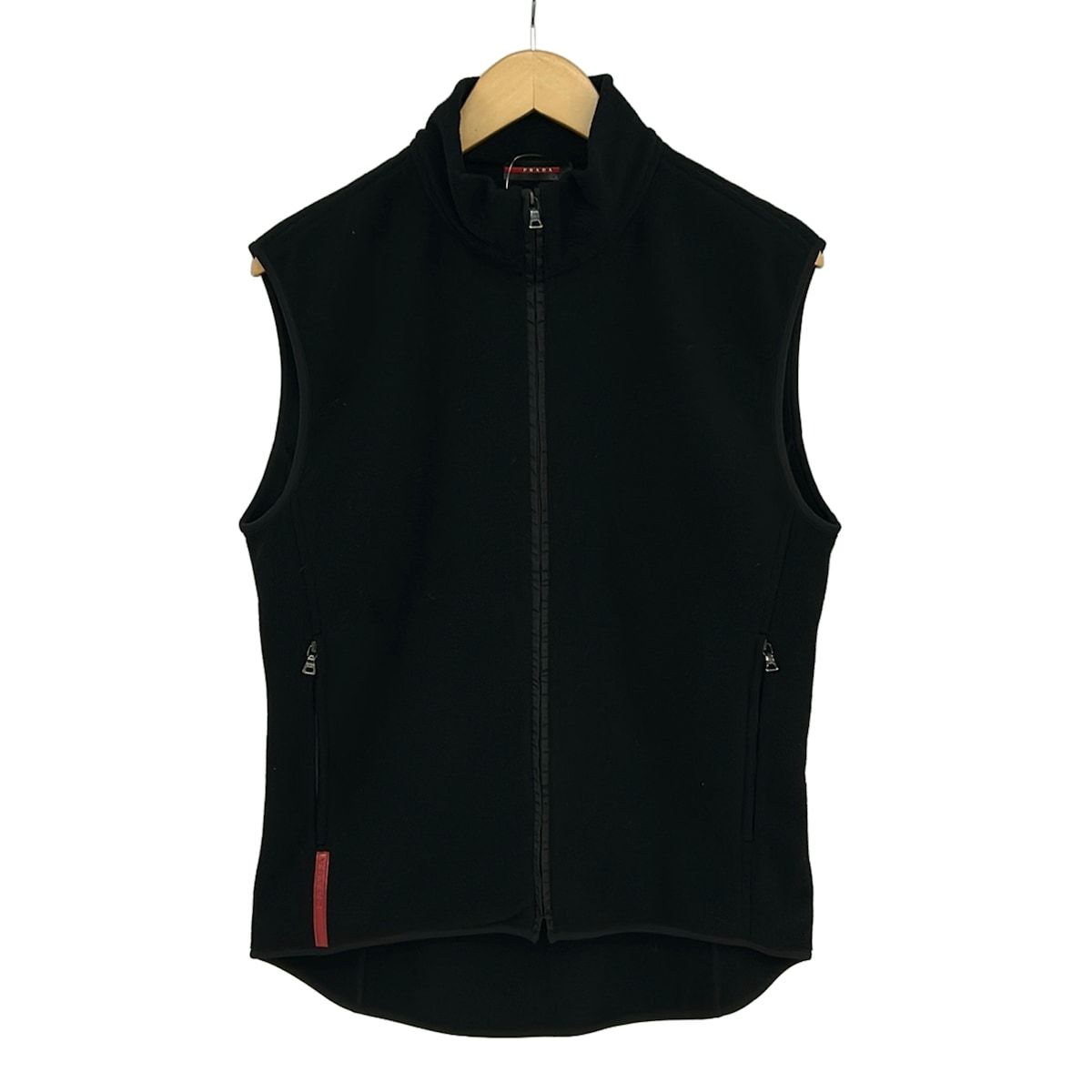 PRADA SPORT(プラダスポーツ) ベスト サイズL メンズ - 黒 ジップアップ/フリース
