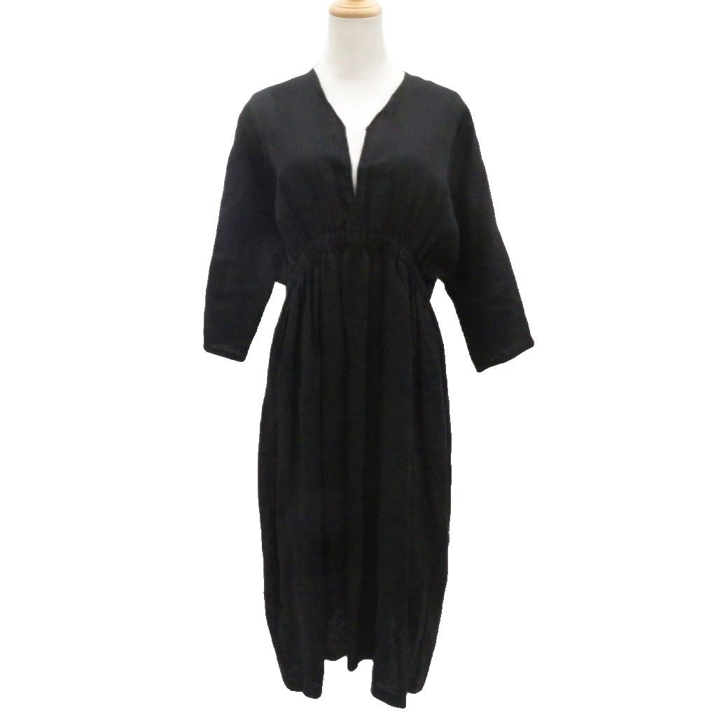 フォグリネンワーク fog linen work ワンピース 麻 リネン 黒 ブラック