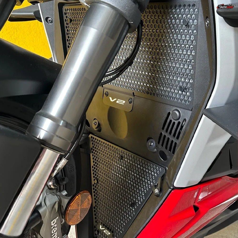 DUCATI STREETFIGHTER V2 2022 2023 用 CNC 上下ラジエーターガード グリル グリルカバー オイル冷却ガード プロテクター