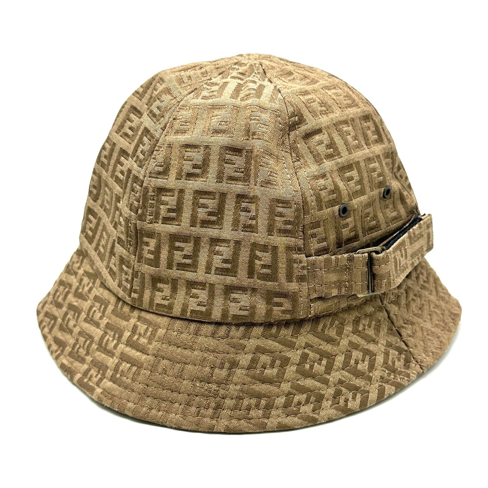 【楠本質店/元住吉】フェンディ　FENDI　バケットハット　FF　ズッカ柄　キャンバス　ベージュ　レディース　ヴィンテージ　帽子　キャップ
