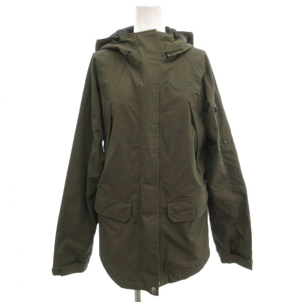 ザノースフェイス THE NORTH FACE グレイストリクライメイトパーカ Grace Triclimate Parka マウンテンパーカー ジップアップ ロゴ刺繍 ナイロン L カーキ NPW61935 /GV ■ECD005