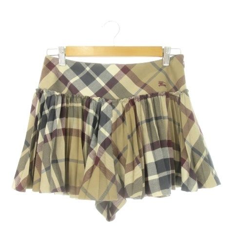 バーバリーブルーレーベル　プリーツ　ミニ丈　キュロット　　チェック バーバリーブルーレーベル BURBERRY BLUE LABEL キュロット パンツ 38