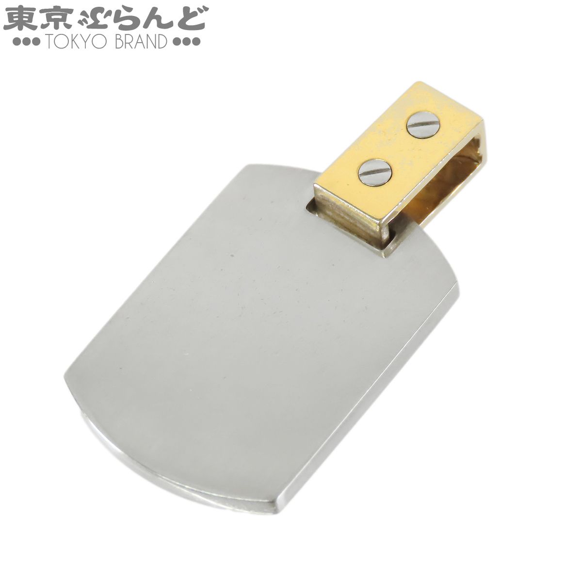 カルティエ CARTIER サントス100 ペンダントトップ イエローゴールドxシルバー K18YG SS チャーム ユニセックス 101840292
