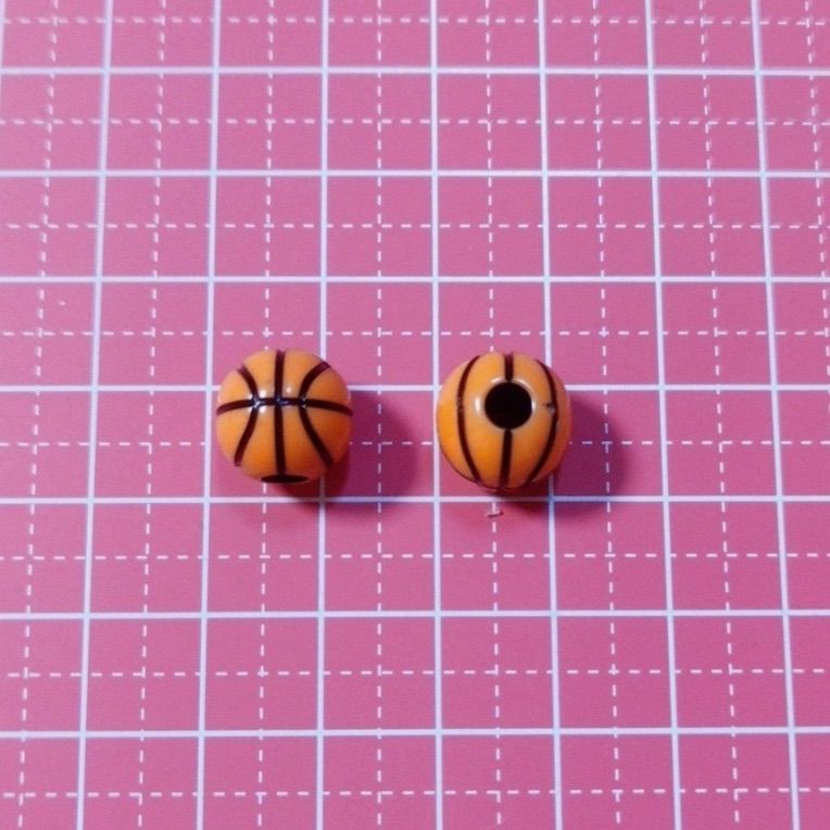 30個 バスケット ビーズ スポーツ ボール カスタム プラ パーツ