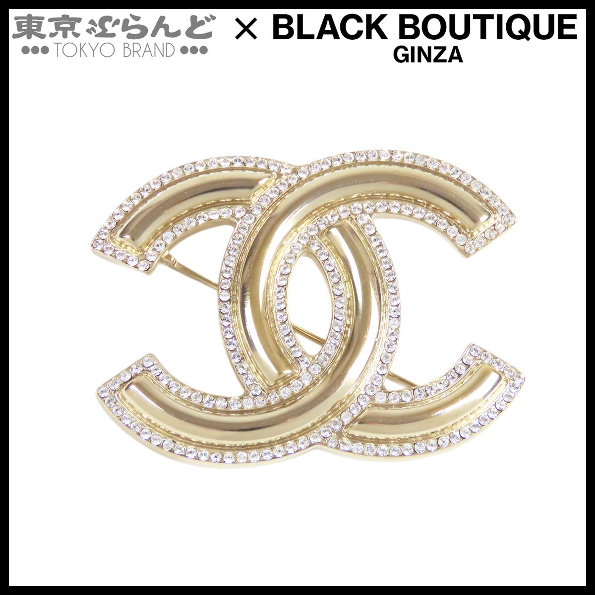 シャネル CHANEL ブローチ ゴールド メタル ラインストーン ココマーク B21C GP レディース 101845474