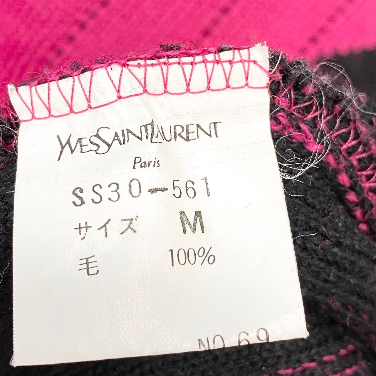 40f15 YVES SAINT LAURENT イヴサンローラン クルーネック ニット