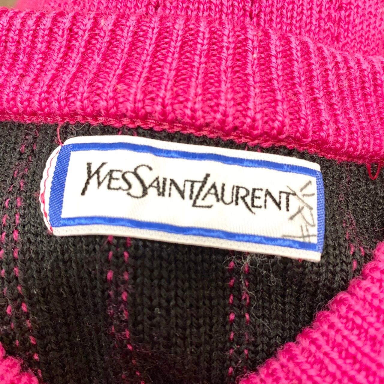 40f15 YVES SAINT LAURENT イヴサンローラン クルーネック ニット 