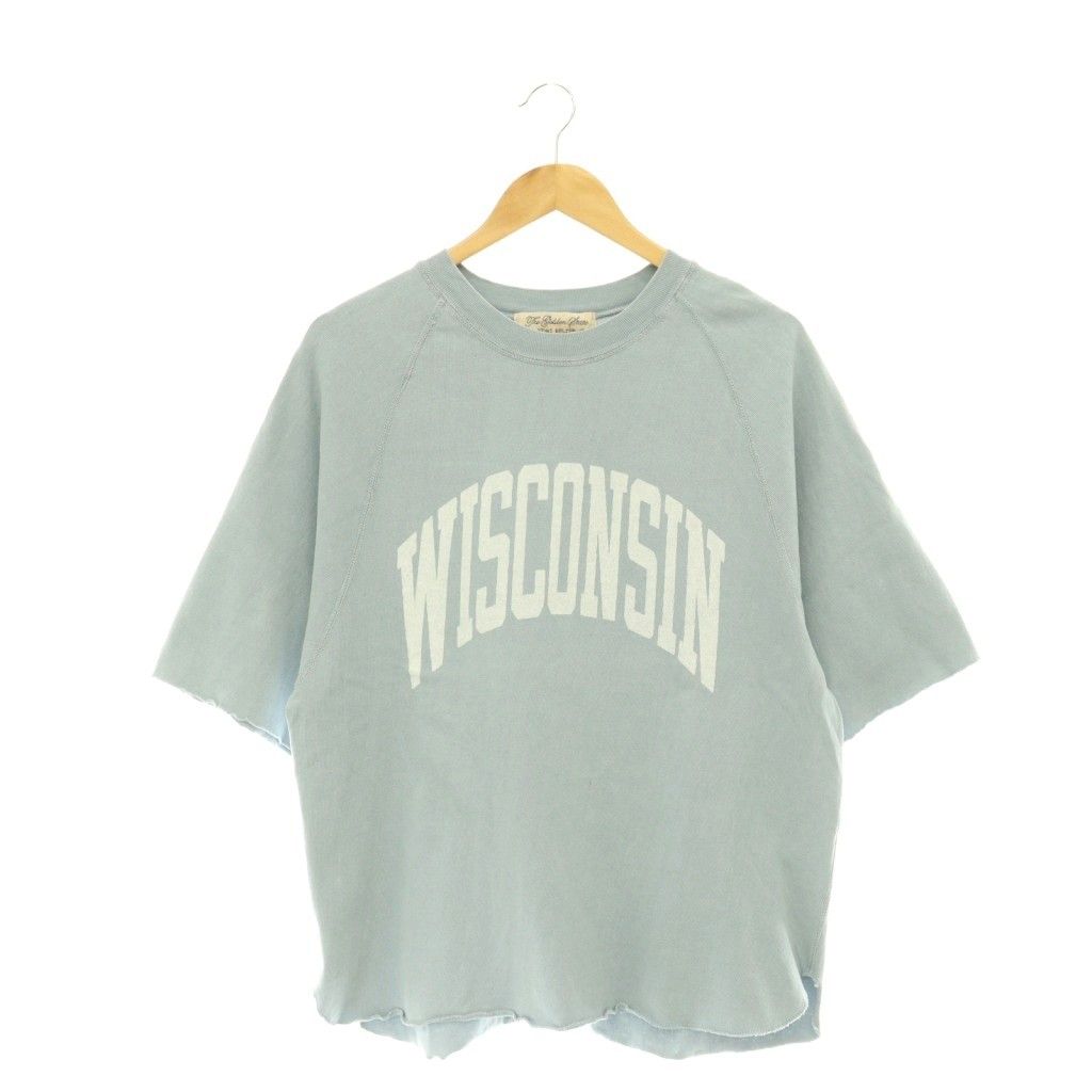 レミレリーフ REMI RELIEF WISCONSIN RAGLAN TEE カットソー Tシャツ ロゴ M ライトブルー /CX ■OS