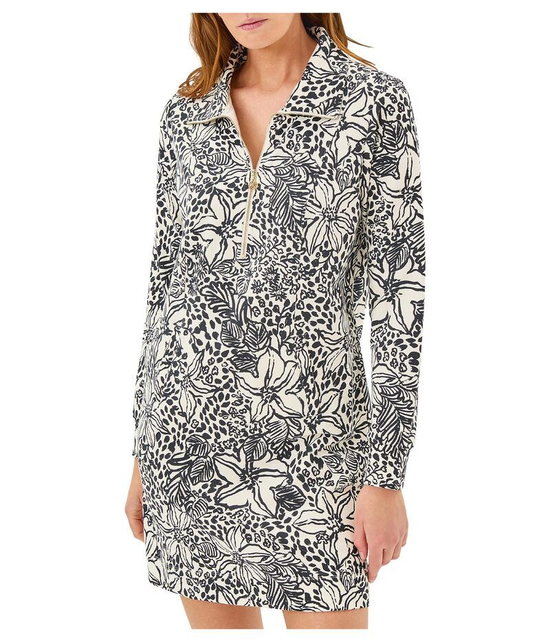 リリーピュリッツァー レディース トップス ワンピース Lilly Pulitzer Eleni Upf 50 Dress Onyx Lots To Spot