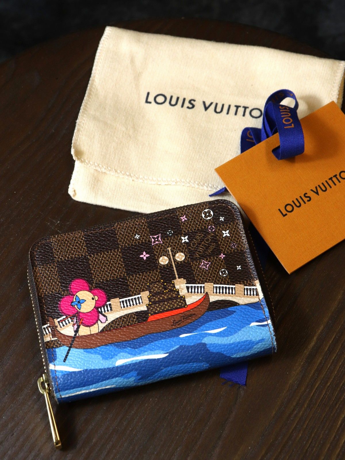 LOUIS VUITTON ルイ・ヴィトン N60258 ジッピー コインパース ヴィヴィエンヌ ダミエ エベヌ