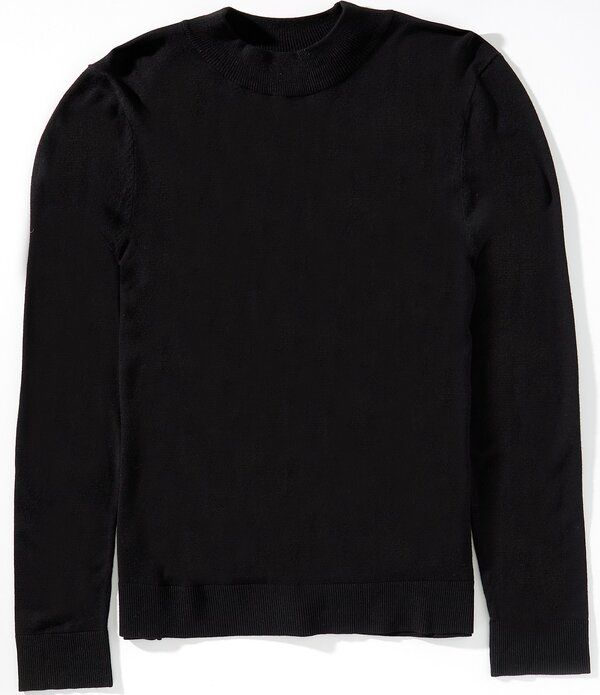 ペリーエリス メンズ アウター ニット・セーター モックネック Perry Ellisolid Mock Neck Sweater Black ブラック
