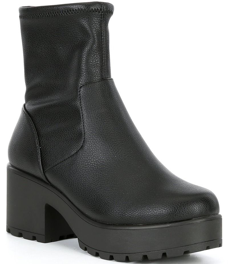 ジービー レディース シューズ ブーツ・レインブーツ プラットフォーム ブーツ ヒール GB ToughLove Stretch Lug Heel Platform Booties Black ブラッ