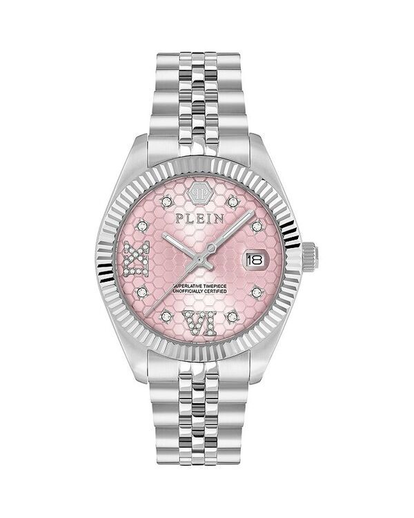 フィリッププレイン レディース アクセサリー 腕時計 PHILIPPLEIN Date Superlative Crystal Watch 34mm PinkSilver ピンク