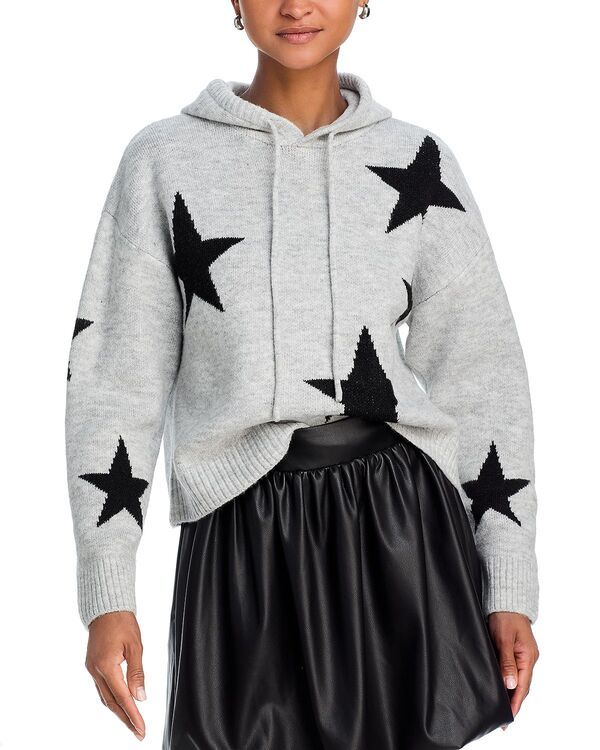 アクア レディース アウター ニット・セーター パーカー AQUA Star Hoodie Sweater Exclusive BlackGray ブラック