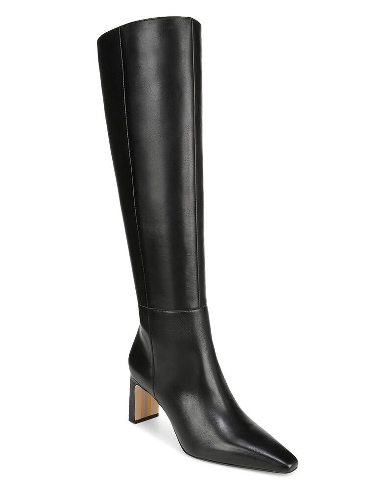 サムエデルマン レディース シューズ ブーツ・レインブーツ ヒール Sam Edelman Womensylvia Pointed Toe Higheel Boots Black Leather ブラ