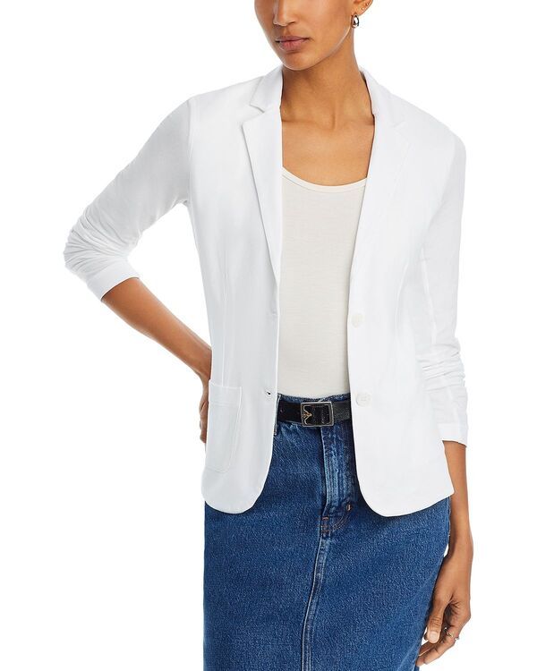 マジェスティック レディース アウター ジャケット・ブルゾン ブレザー Majestic Filaturesoftouch Two Button Blazer Blanc
