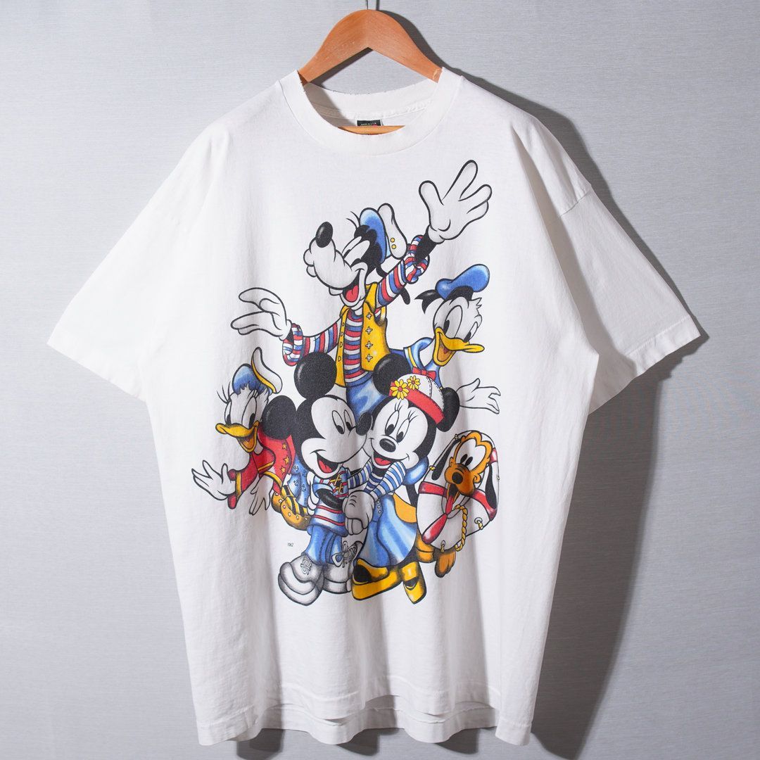 90s USA製 ディズニー Disney Tシャツ XL 表記F ホワイト ヴィンテージ