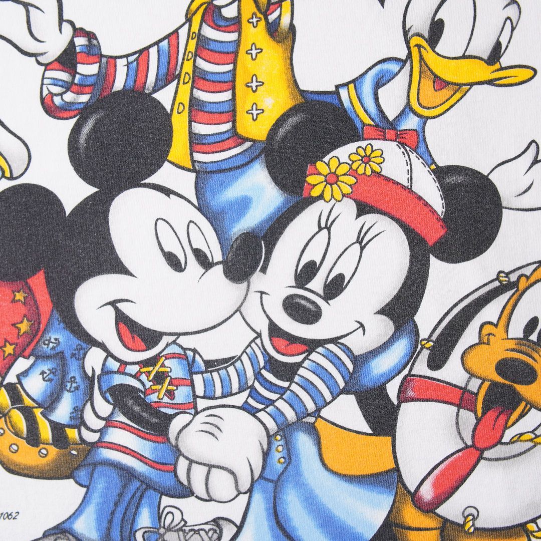 90s USA製 ディズニー Disney Tシャツ XL 表記F ホワイト ヴィンテージ