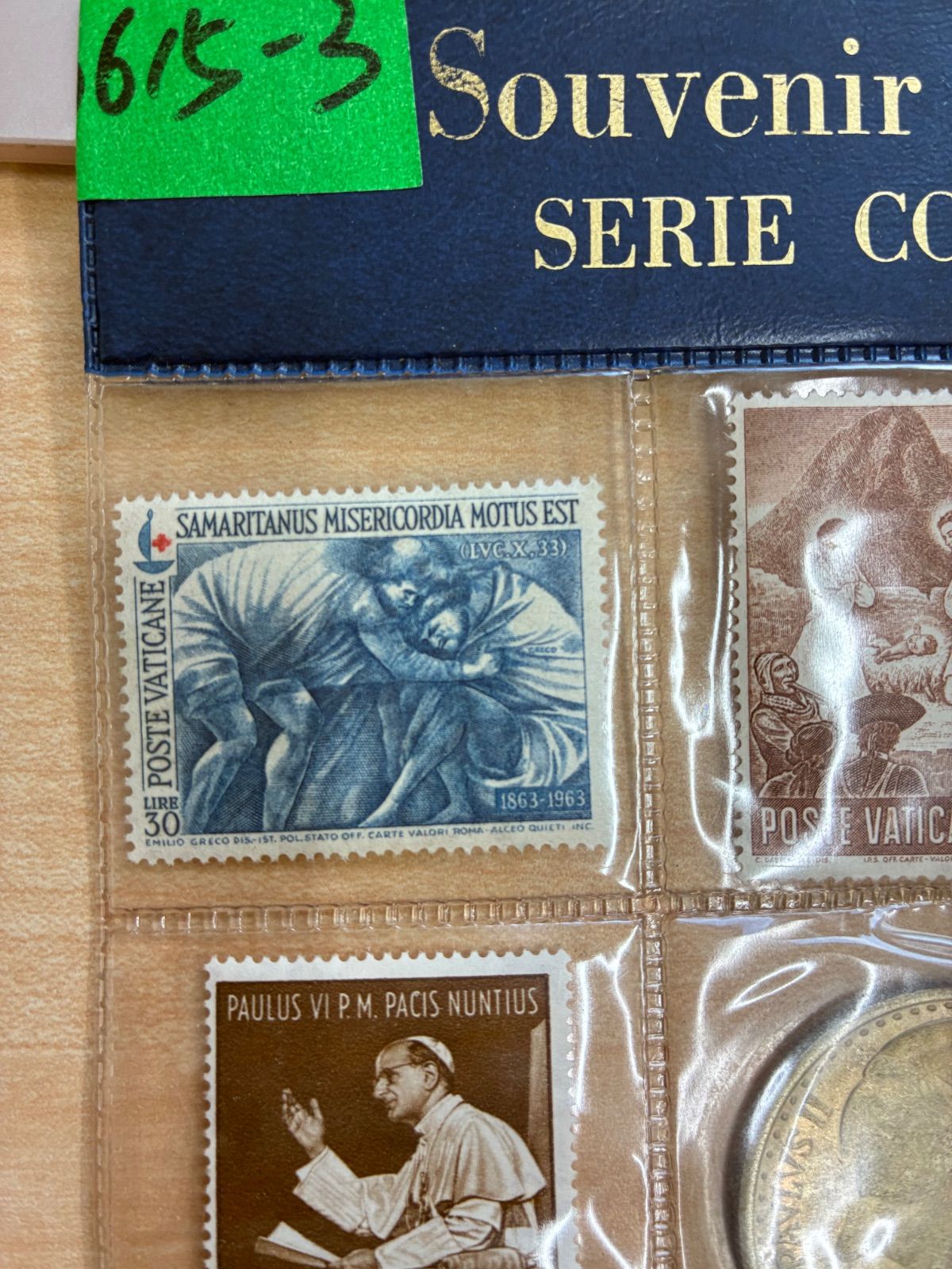 聖母マリア様　イタリアの切手 バチカン 記念切手 1963〜1965年 8種 ＆ローマ教皇 メダル コレクター