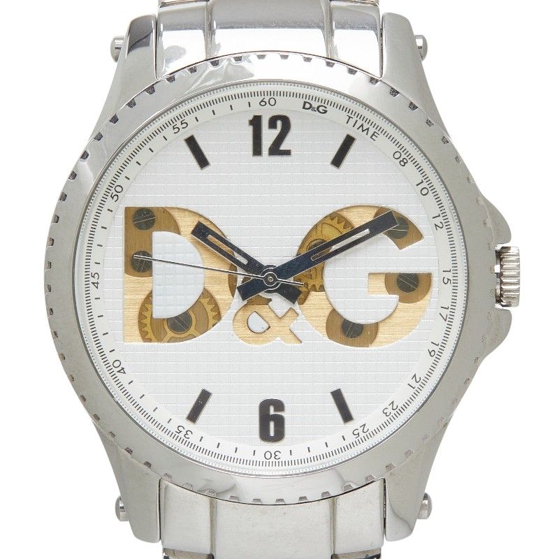 ドルチェアンドガッバーナ セストリール 腕時計 DW0710 ホワイト シルバー ステンレススチール メンズ DOLCE&GABBANA【1-0274459】