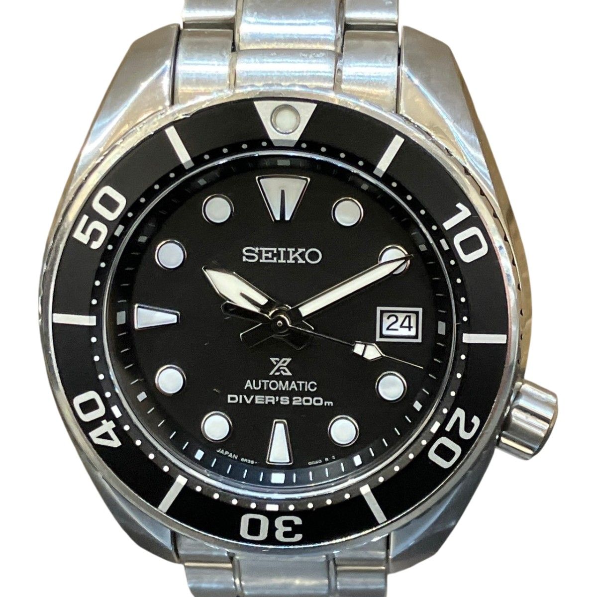 セイコー SEIKO 腕時計 総重量約177.0g SS SS 自動巻き ブラック文字盤 6R35-00A0 メンズ