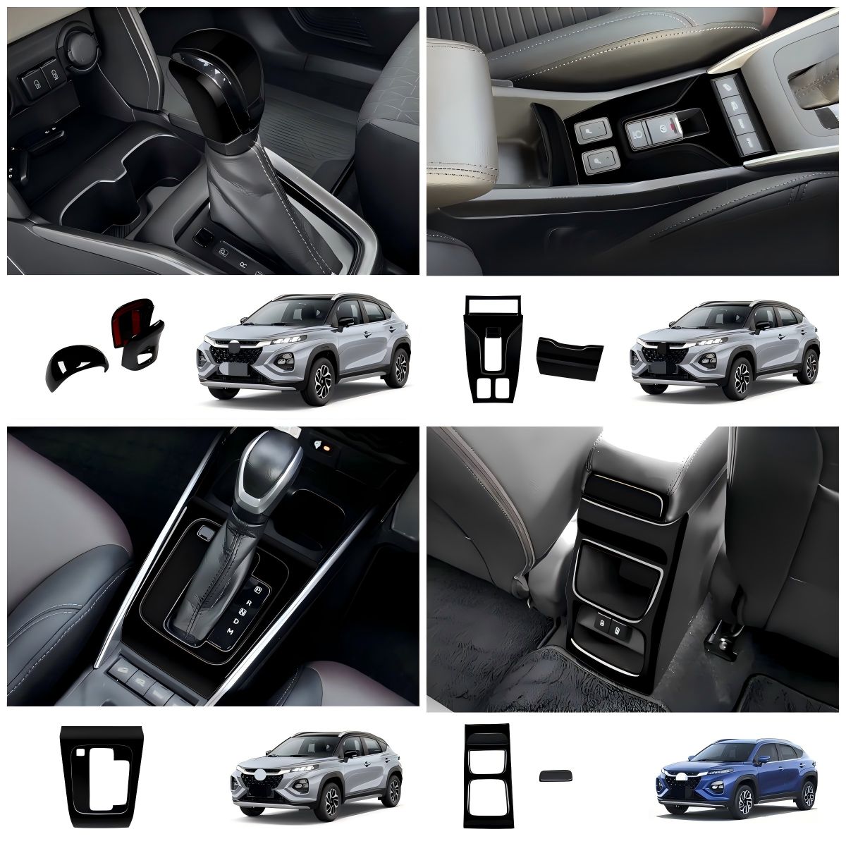 【専用ページ】スズキ フロンクス FRONX 内装パネル4点セット ピアノブラック シフトゲートカバー 電動パーキングブレーキパネル 後席キックガード シフトノブガーニッシュ 16,574円