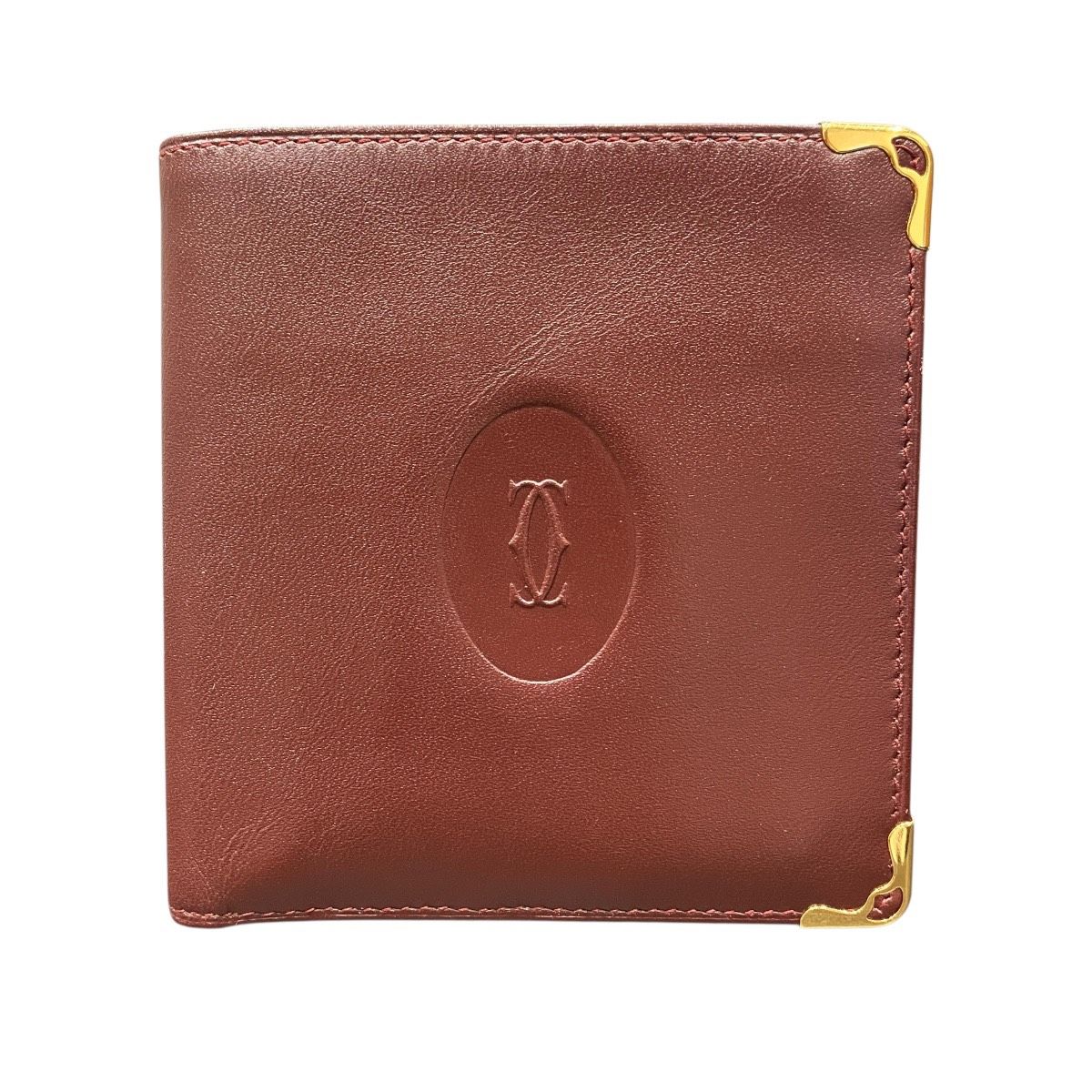 カルティエ CARTIER マスト ドゥ カルティエ マストライン 二つ折り財布 カーフレザー 7 318 4 192 ユニセックス