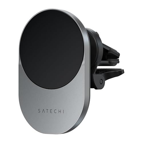 Satechi Qi2 ワイヤレス車載充電器、エアベント（通気口）用トラベルフレンドリー車載スマホマウント充電器、15W 急速充電器、iPhone 17、16、15から12シリーズ用送料無料 f6a4985f