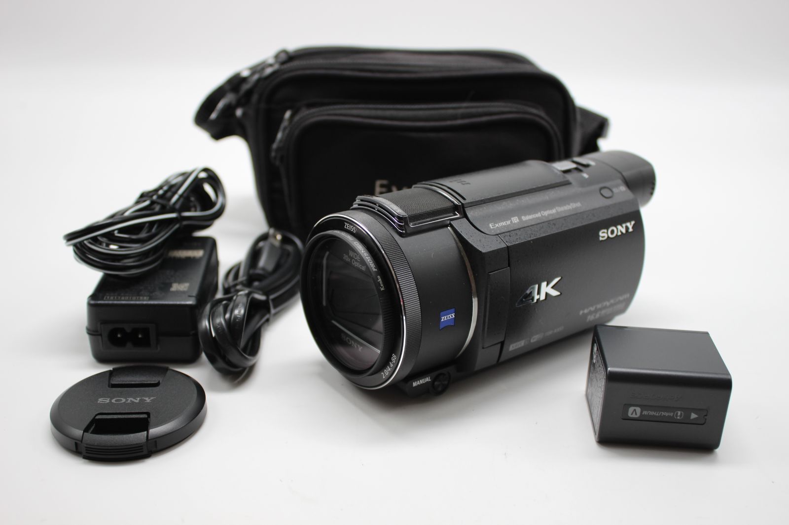 ■極上品■ SONY FDR-AX55 4K 64GB 光学20倍 ブラック Handycam FDR-AX55 BC ＊27203 59,280円