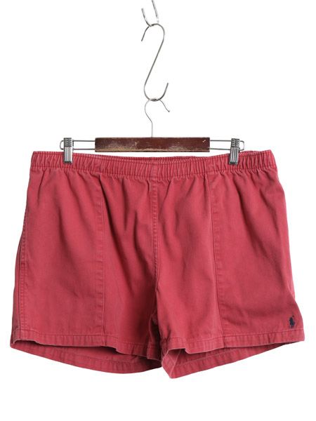 90s ポロ ラルフローレン チノ ショートパンツ メンズ XL / オールド コットン ショーツ バギーズ タイプ 短パン チノパン 大きいサイズ 赤